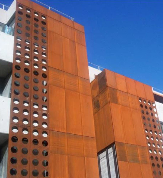 Corton Steel Facade in Bangalore